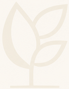 Simple botanical symbol, neutral color scheme